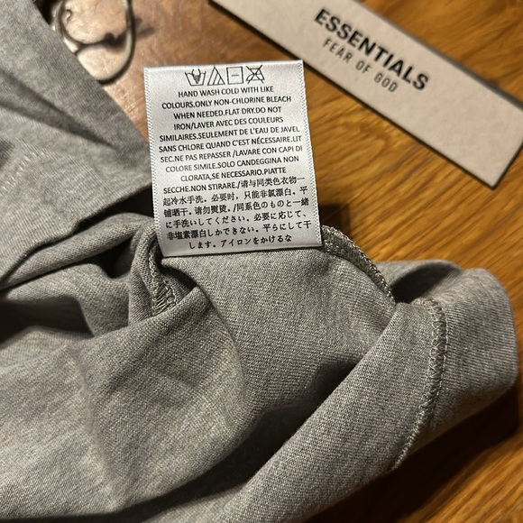 Essentials - Fear Of God - Oversized Crewneck Tee - Dark Heather Oatmeal - NEW - Picture 8 of 10